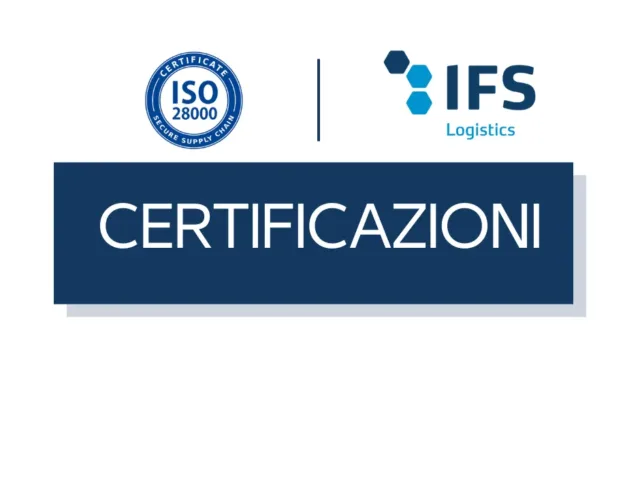 loghi certificazioni Iso e Ifs accompagnati dalla scritta 